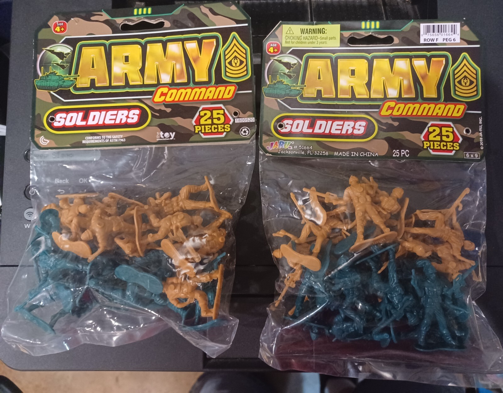 2 Packs Army Men Plastic Soldiers 25 Pieces each. Brand New