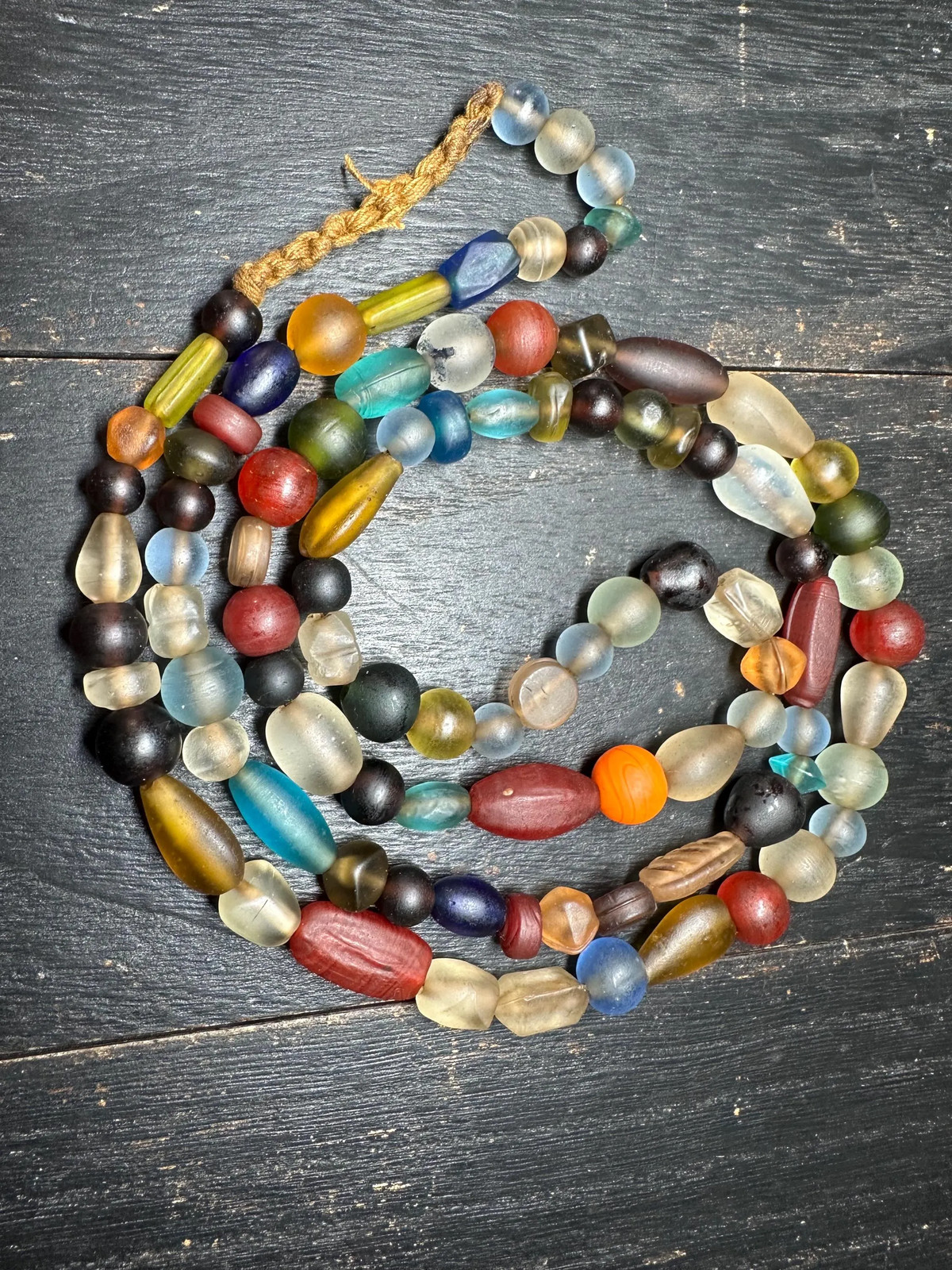 Vintage style Mix Assorted Shapes and multicolor glass beads from Nepal