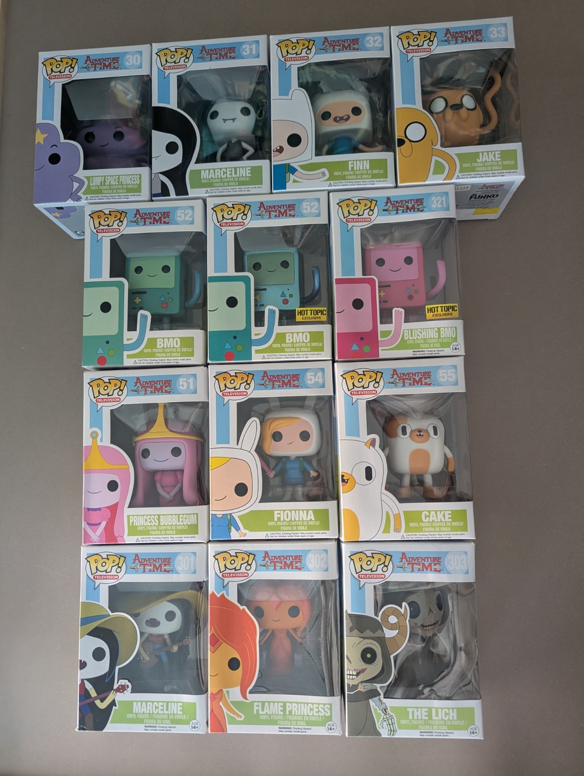 Funko Pop Adventure Time lot - retired - 13 figures total, Finn, Jake, BMO, MORE