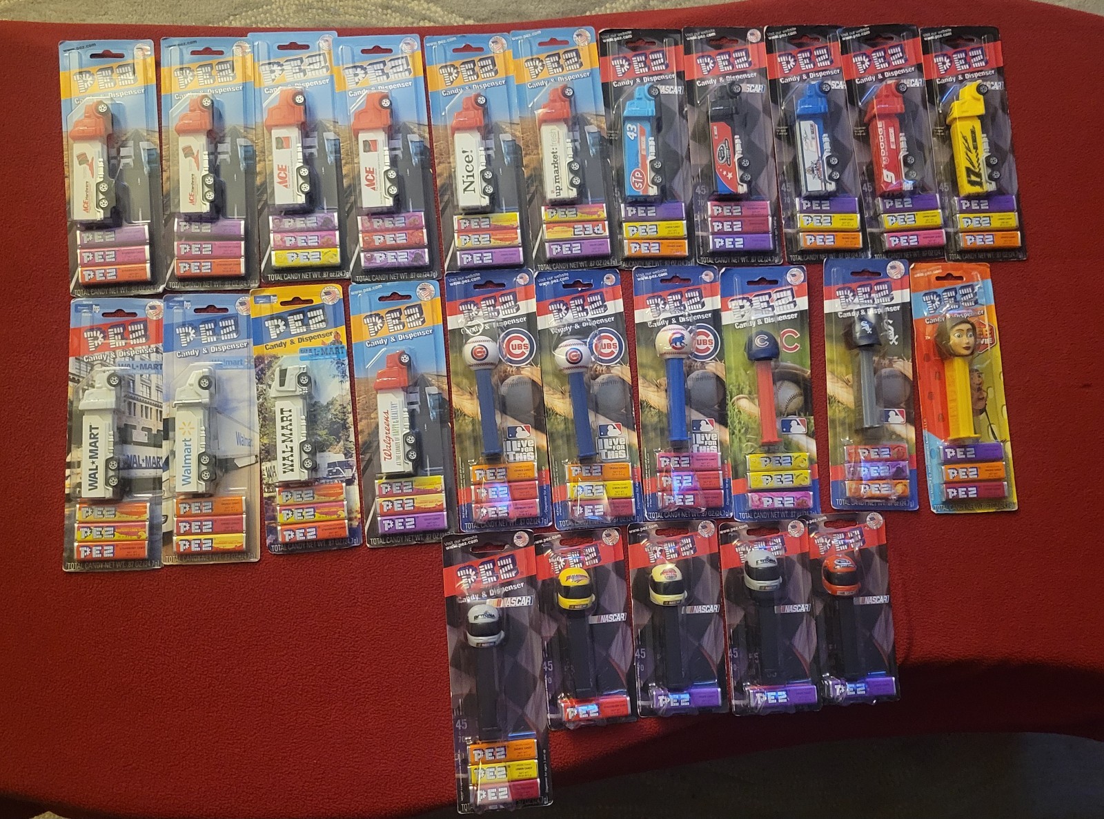 40+ Vintage PEZ Dispensers Lot NASCAR MLB Chicago Cubs Batman + Rare Promos