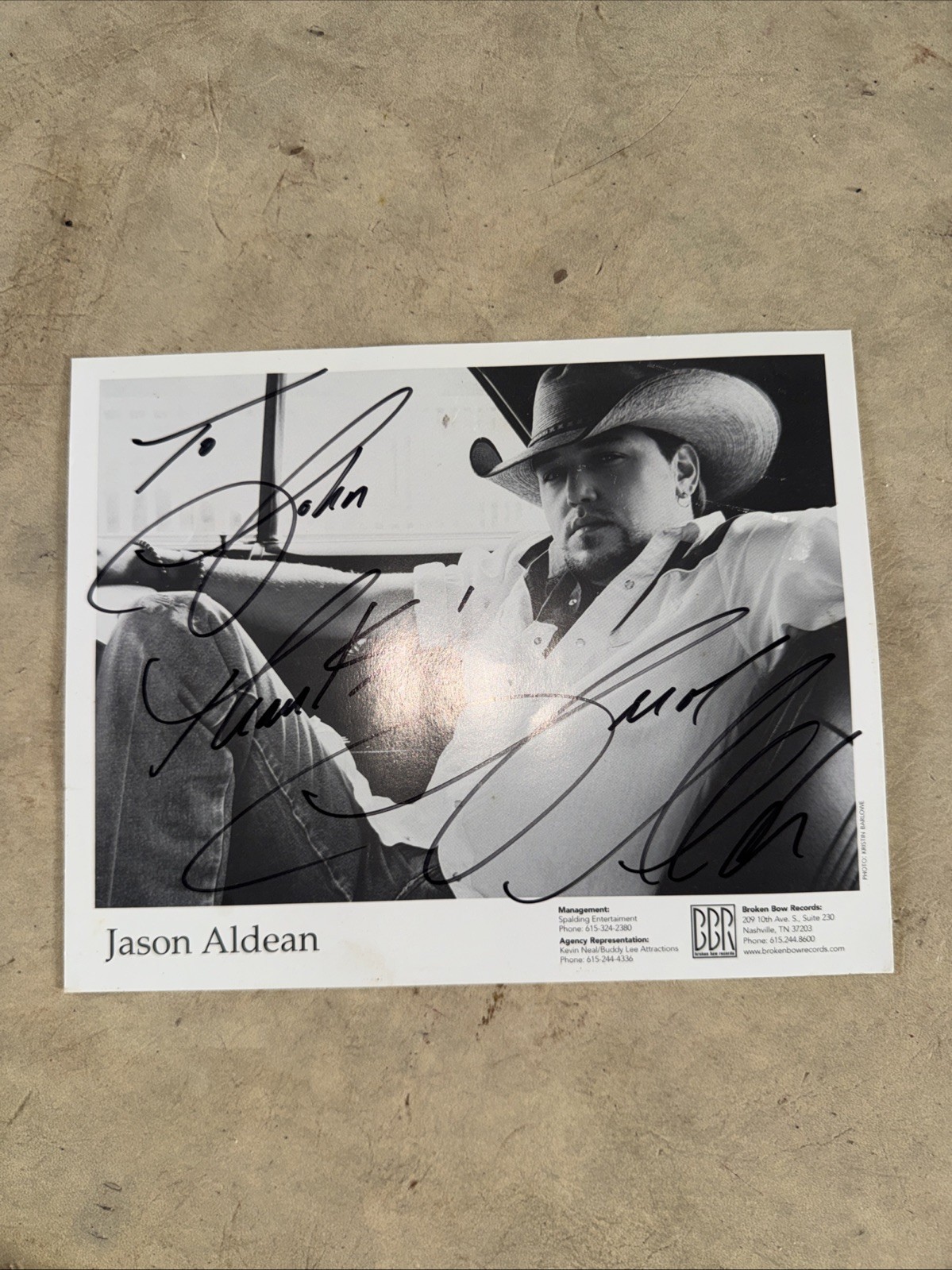 Jason Aldean Signed Autograph 8x10 Early Promo Photo  Country Star RARE