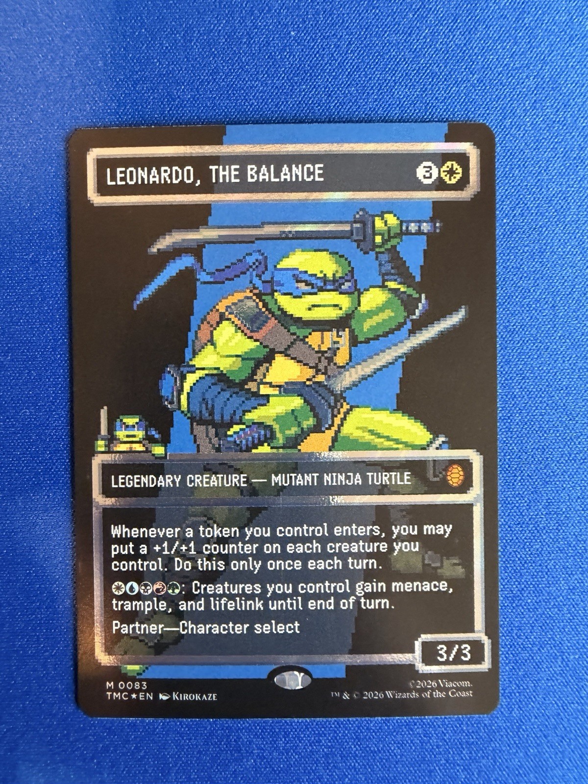 Leonardo, the Balance (0083) (Borderless) (Surge Foil) MTG TMNT