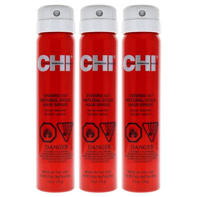 CHI K0007385 2.6 oz Enviro 54 Natural Hold Hair Spray for Unisex - Pack of 3