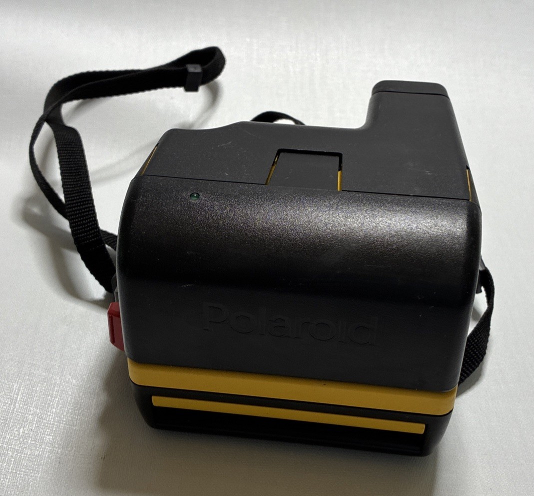 Polaroid Job Pro 2 Instant Film 600 Land Camera w/ Strap - Black / Yellow