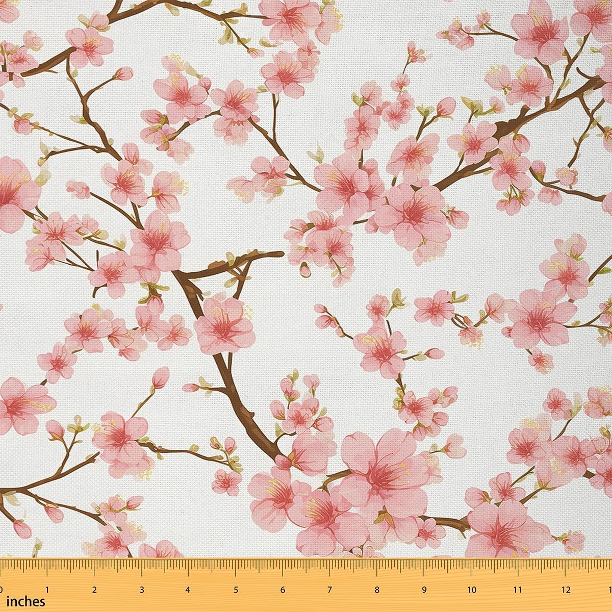 Feelyou Cherry Blossoms Waterproof Outdoor Fabric 5 Yards Japanese Style