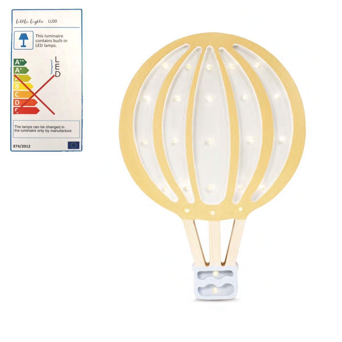 Little Lights Heißluftballon Lampe Nachtlicht für Kinder zum Schlafen mit Dimmer