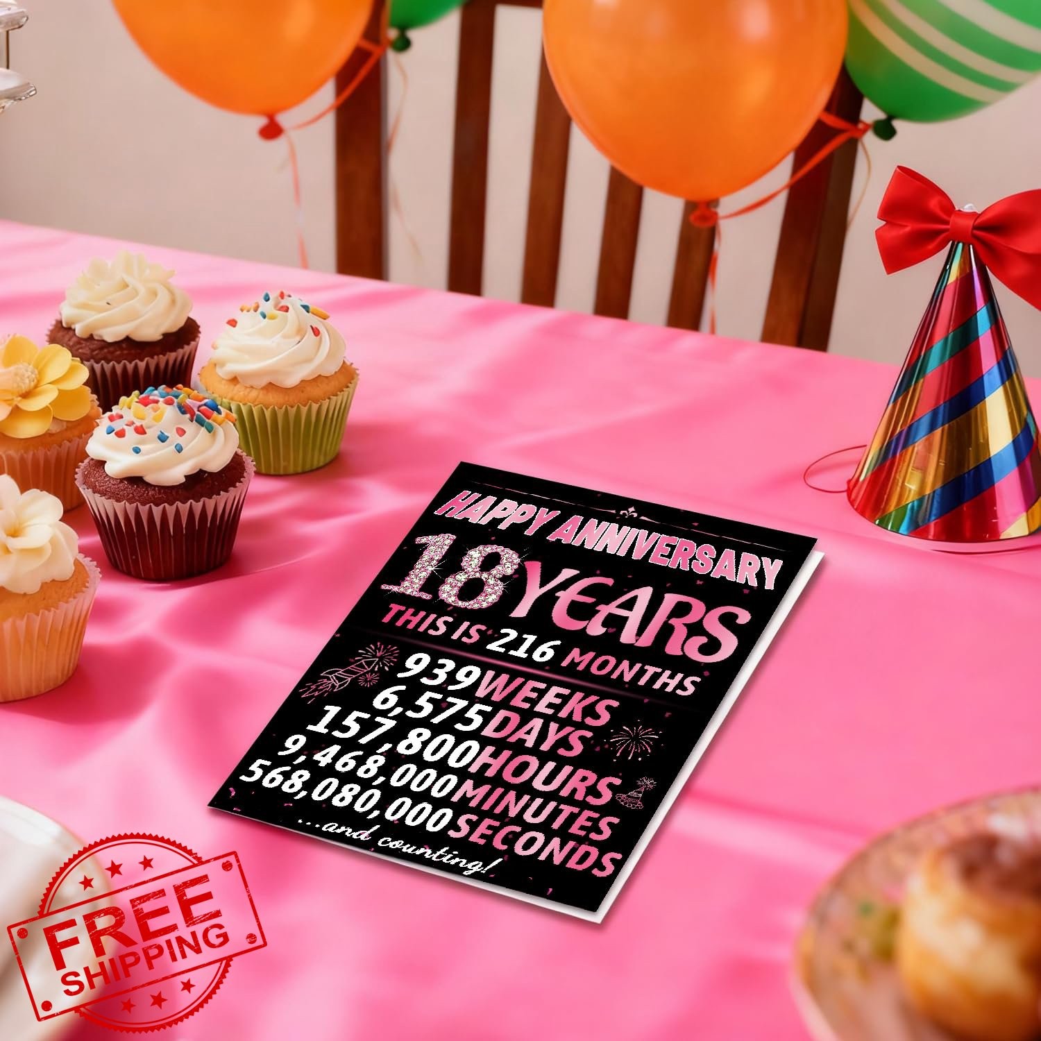 VivaGem 18th Anniversary Card Him Her Back in 2008 Gift