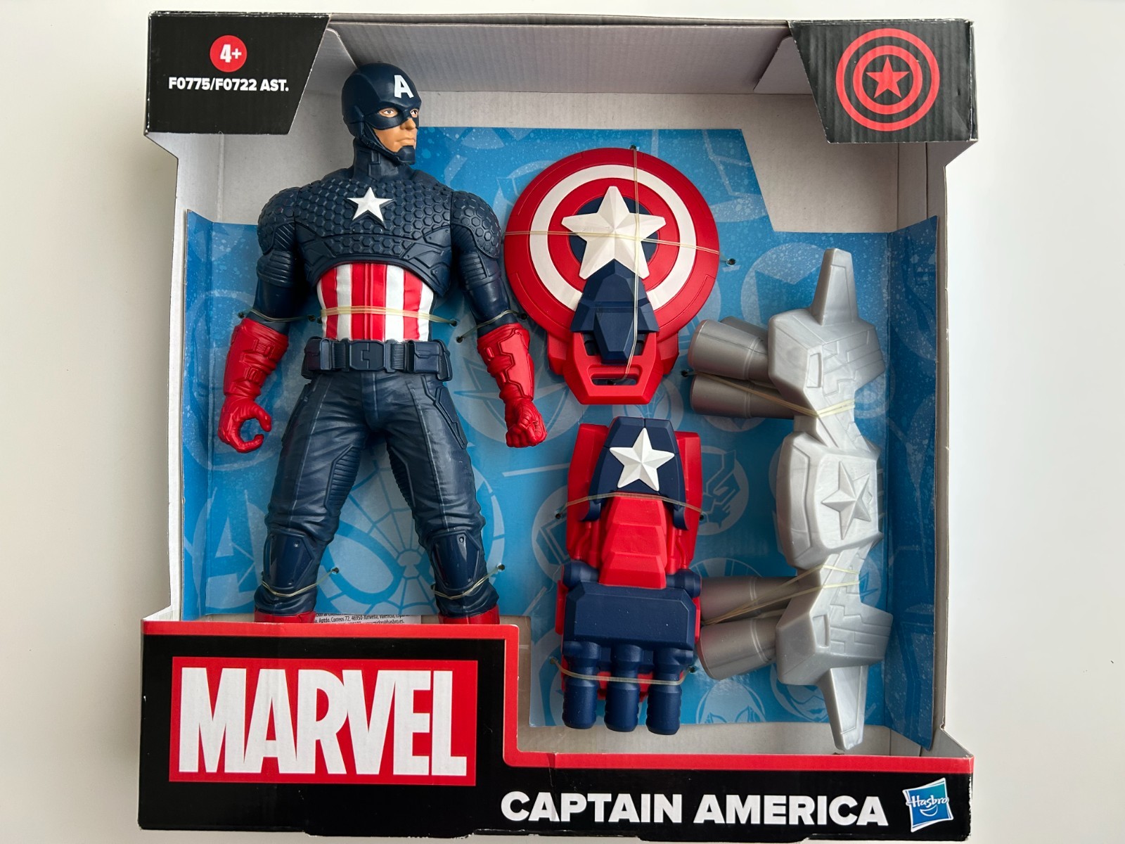 Marvel Captain America Action Figure w/ Armor, Booster & Shield F0775/F0722 NEW