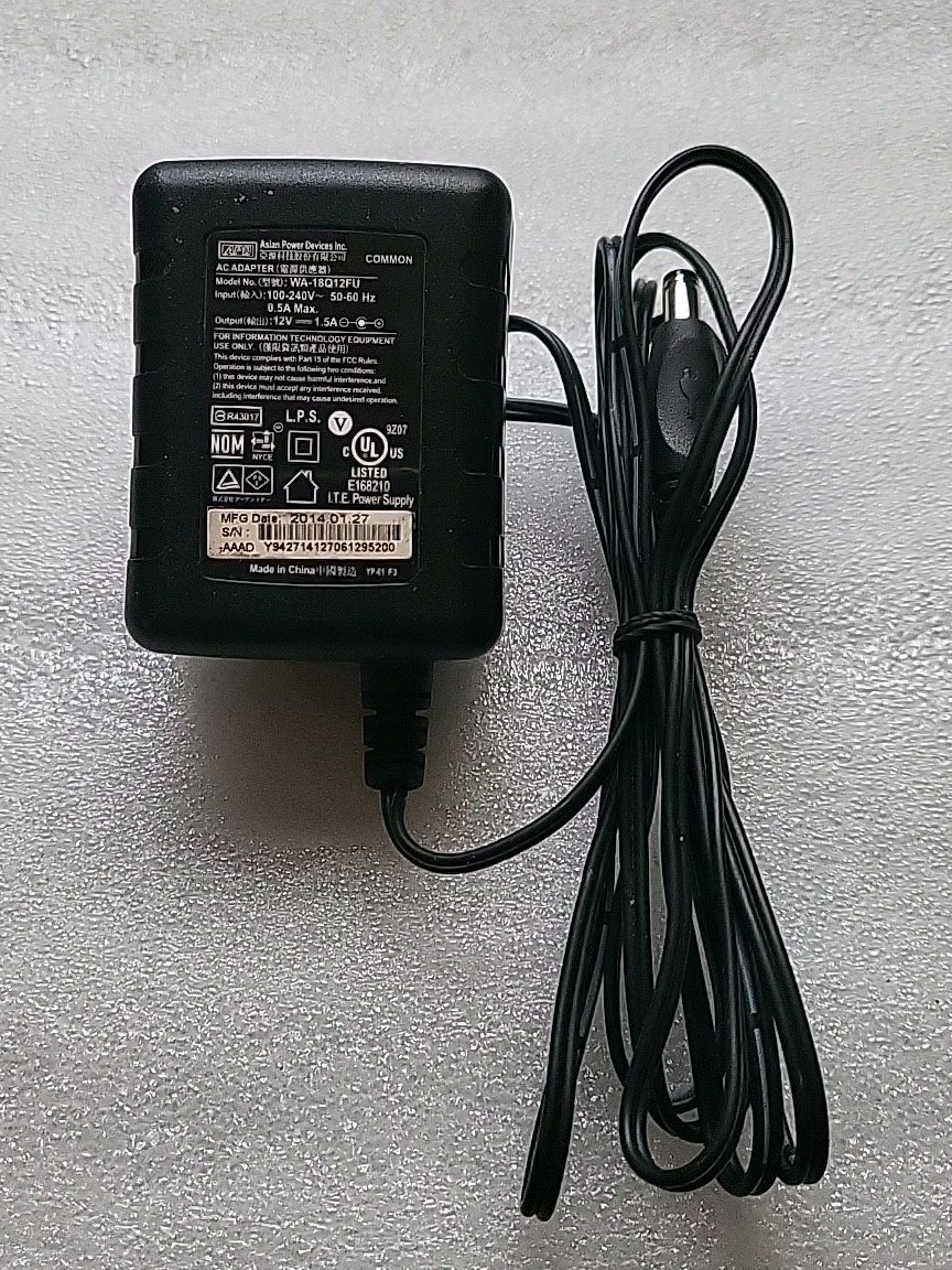 GENUINE SEAGATE APD WA-18Q12FU GOFLEX WD NEW AC ADAPTER PN 100685387 12V 1.5A