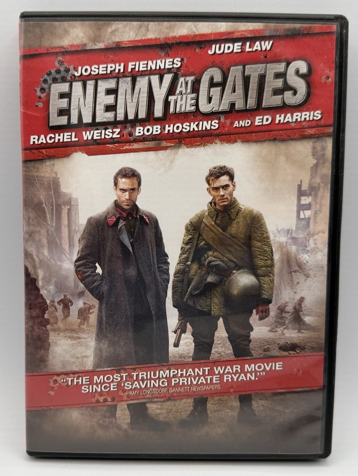 Enemy at the Gates DVD Widescreen Jude Law Joseph Fiennes Ed Harris 2001