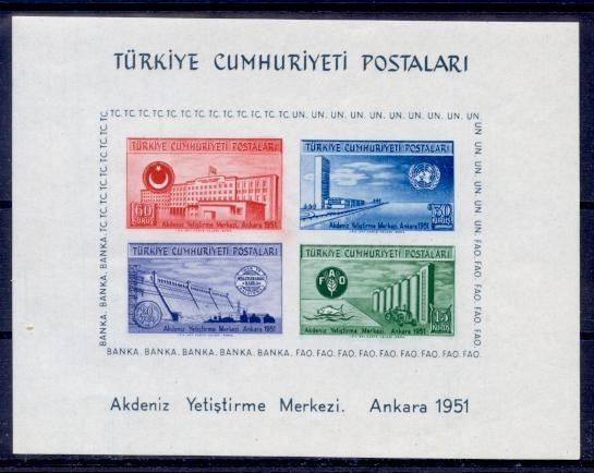 TURKEY #1054a 1952 FAD s/s MNH VF