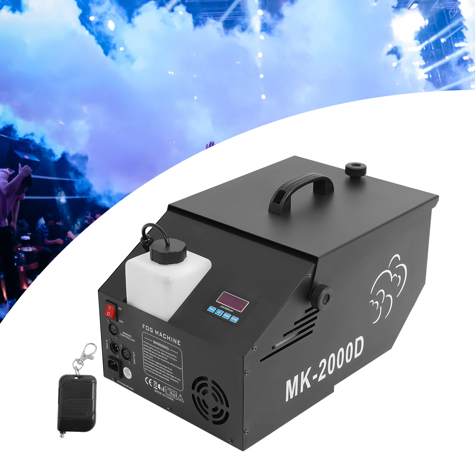 Low-Lying Fog Machine Wedding Stage Smoke Effect DMX Dry Ice Fogger 860-1076' !