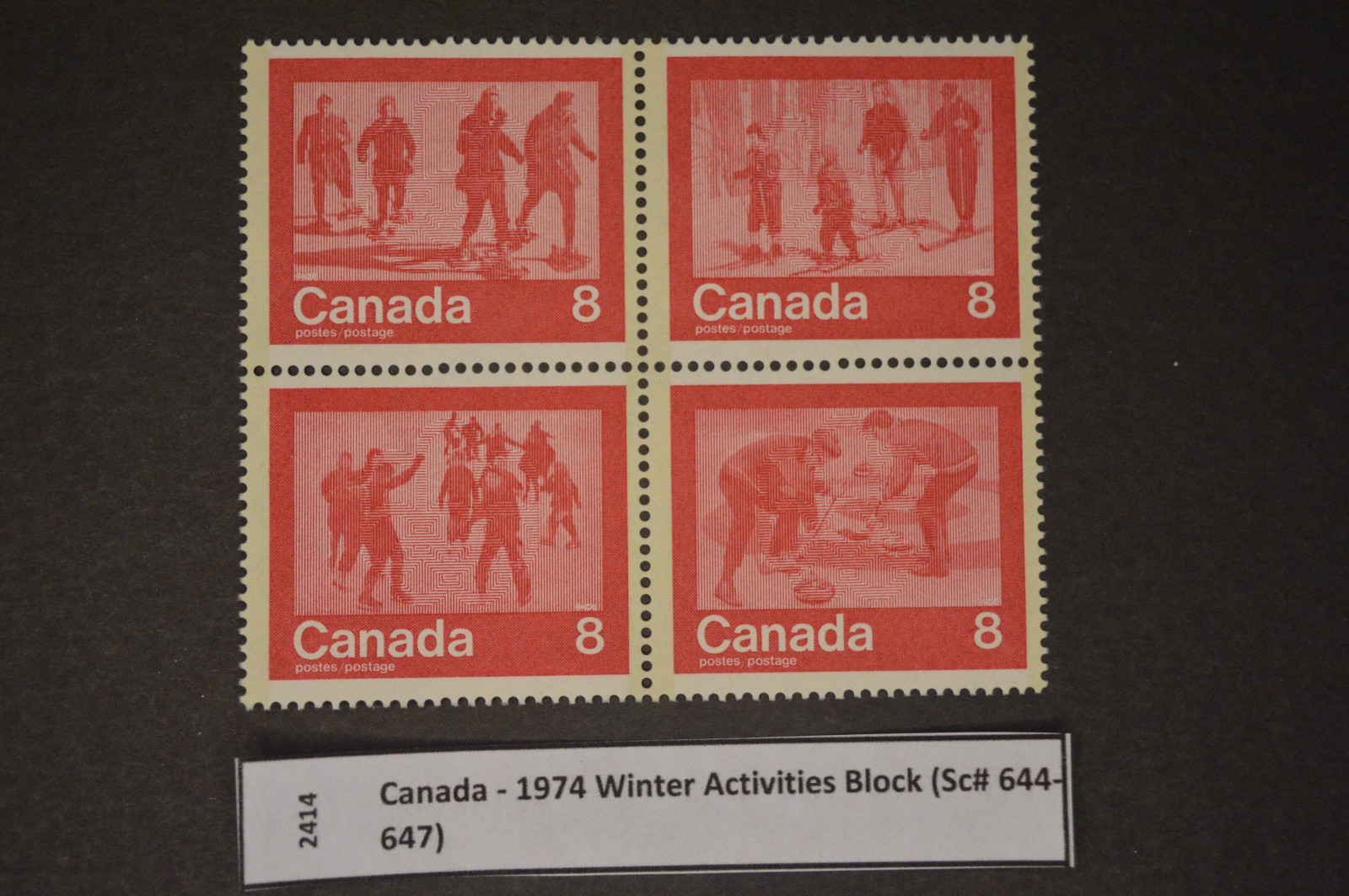 Canada, 1974 "Winter Activities" Block MNH (Scott #644-647)