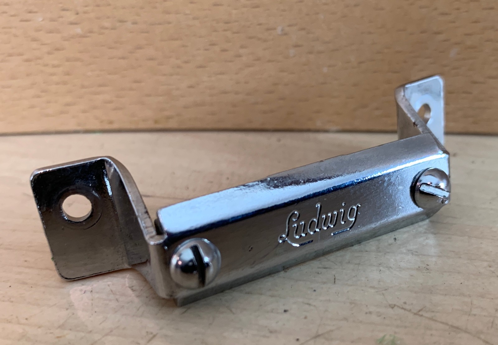 LUDWIG 60s Vtg P32 BUTT PLATE Script Logo Supraphonic Acrolite Snare Drum Part