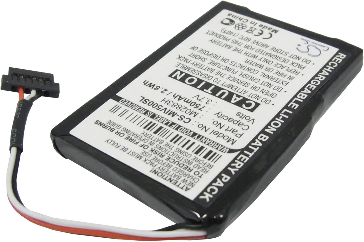 Rechargeble Battery for Mitac Mio Moov 500
