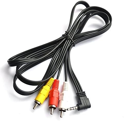 Jinshining AV A/V Audio Video TV-Out Cable/Cord/Lead for Camcorder Black 