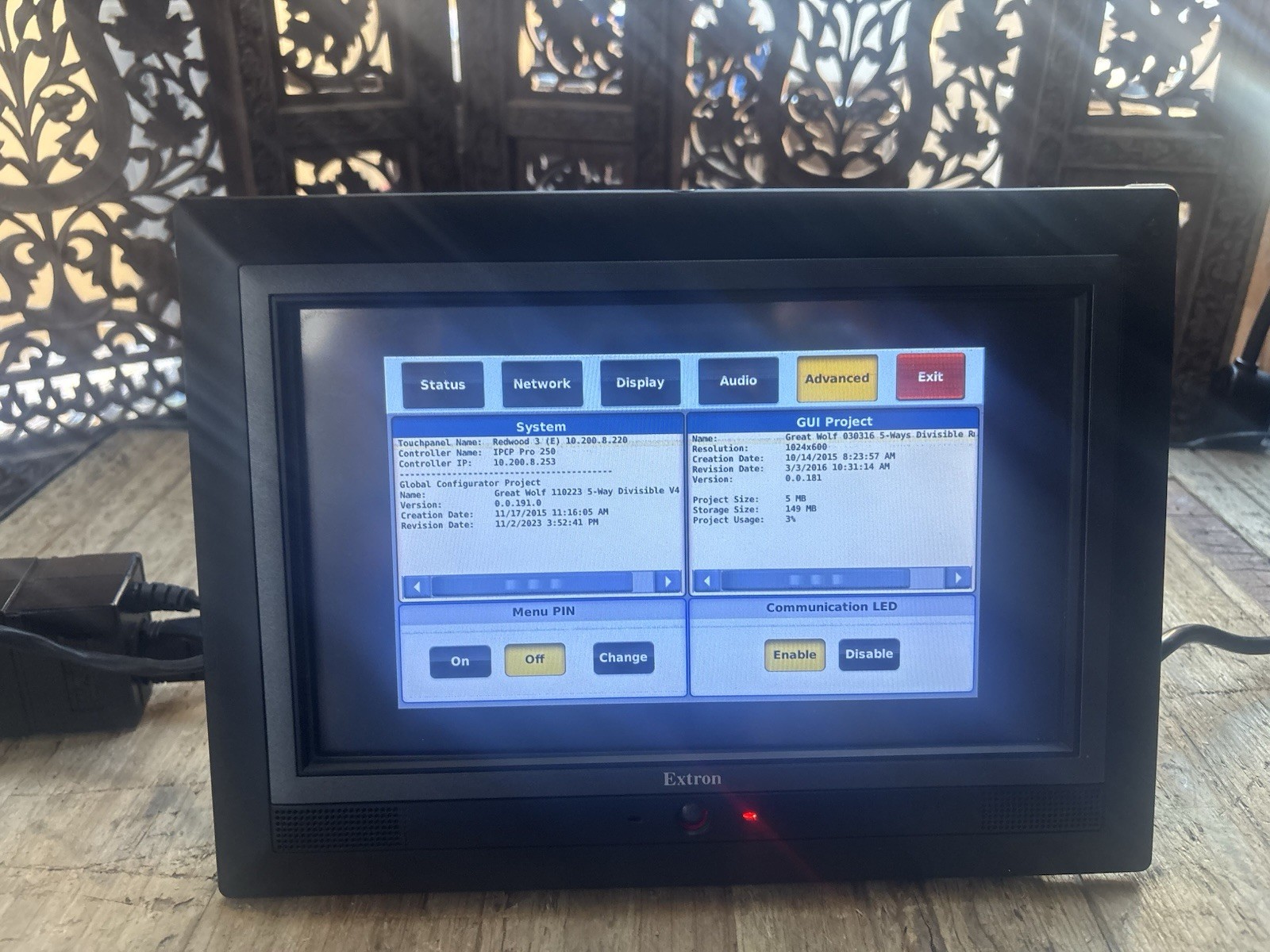 Extron TLP Pro 1020M 10 Inch Touchlink  Pro Touch Panel