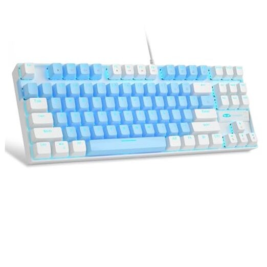  75% Mechanical Gaming Keyboard, Blue Switch, LED Blue Blue White/Blue Switch