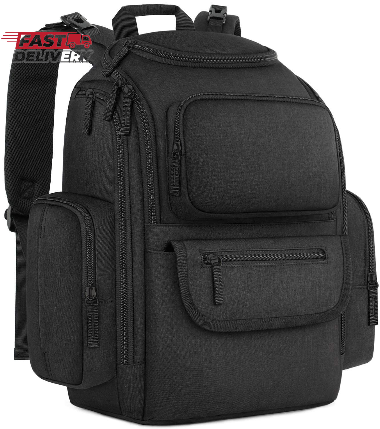 Mancro Diaper Bag Backpack, Multifunctional Dad Diaper Bag with 2 Side Insulated