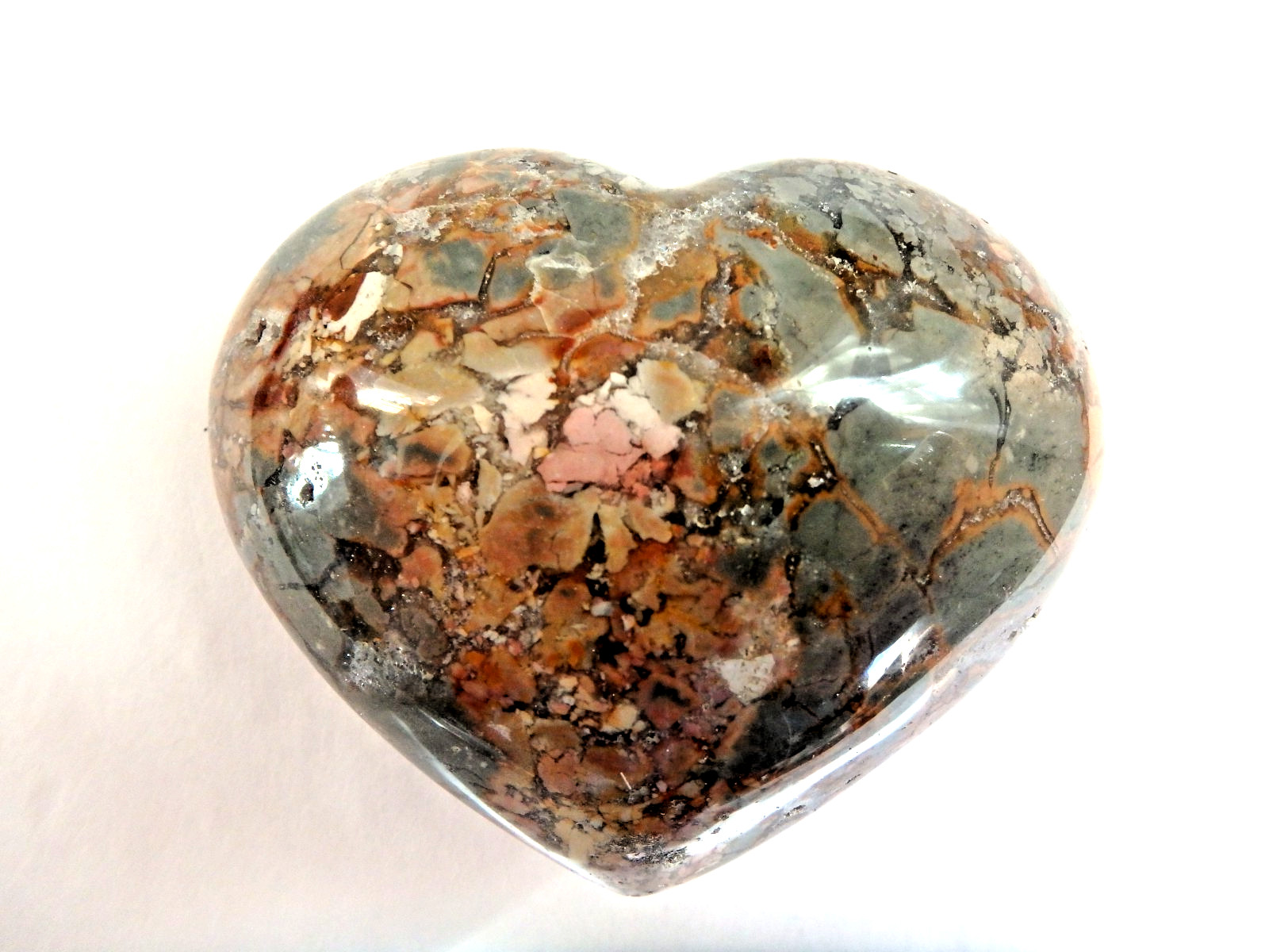 Crystal Beautiful  Kambamy Ocean Jasper   Heart  ✨  • Polished •  244.8  grams