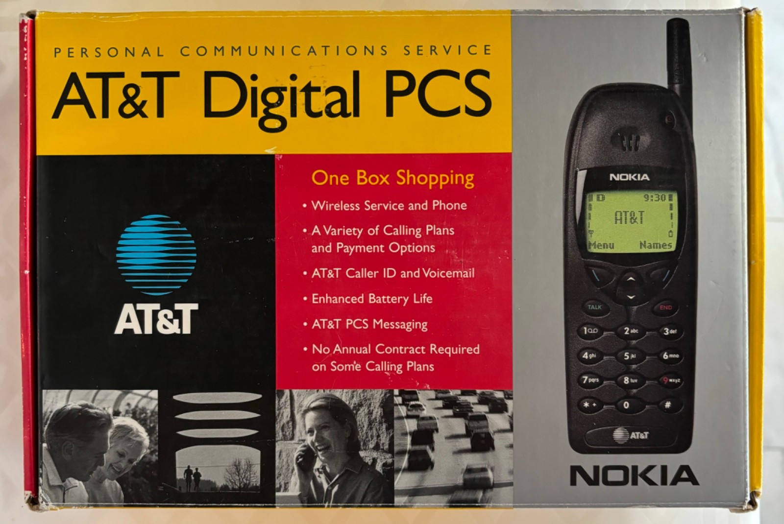 Vintage Nokia 6160m AT&T Cell Phone WORKING.