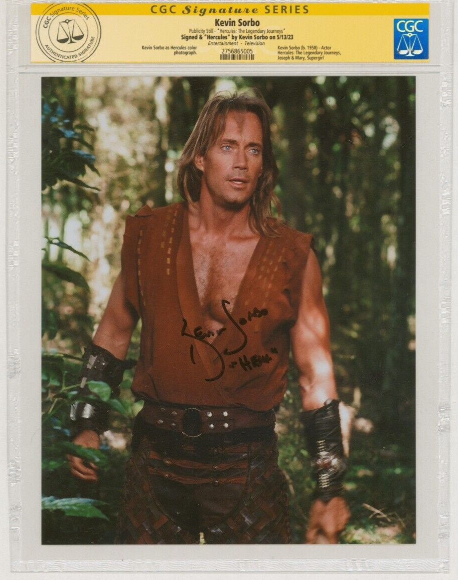 Kevin Sorbo SIGNED CGC SS Hercules The Legendary Journeys Photo / Greek Myths
