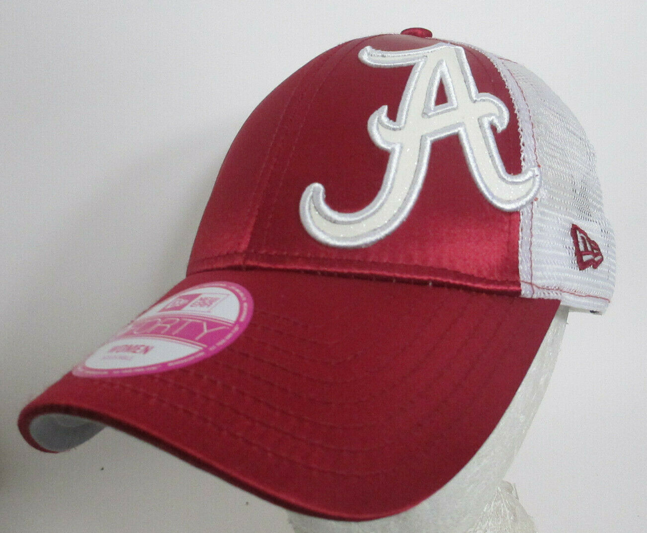 Alabama Crimson Tide A's Hat Women Med New Era 9Forty Snapback Trucker Cap