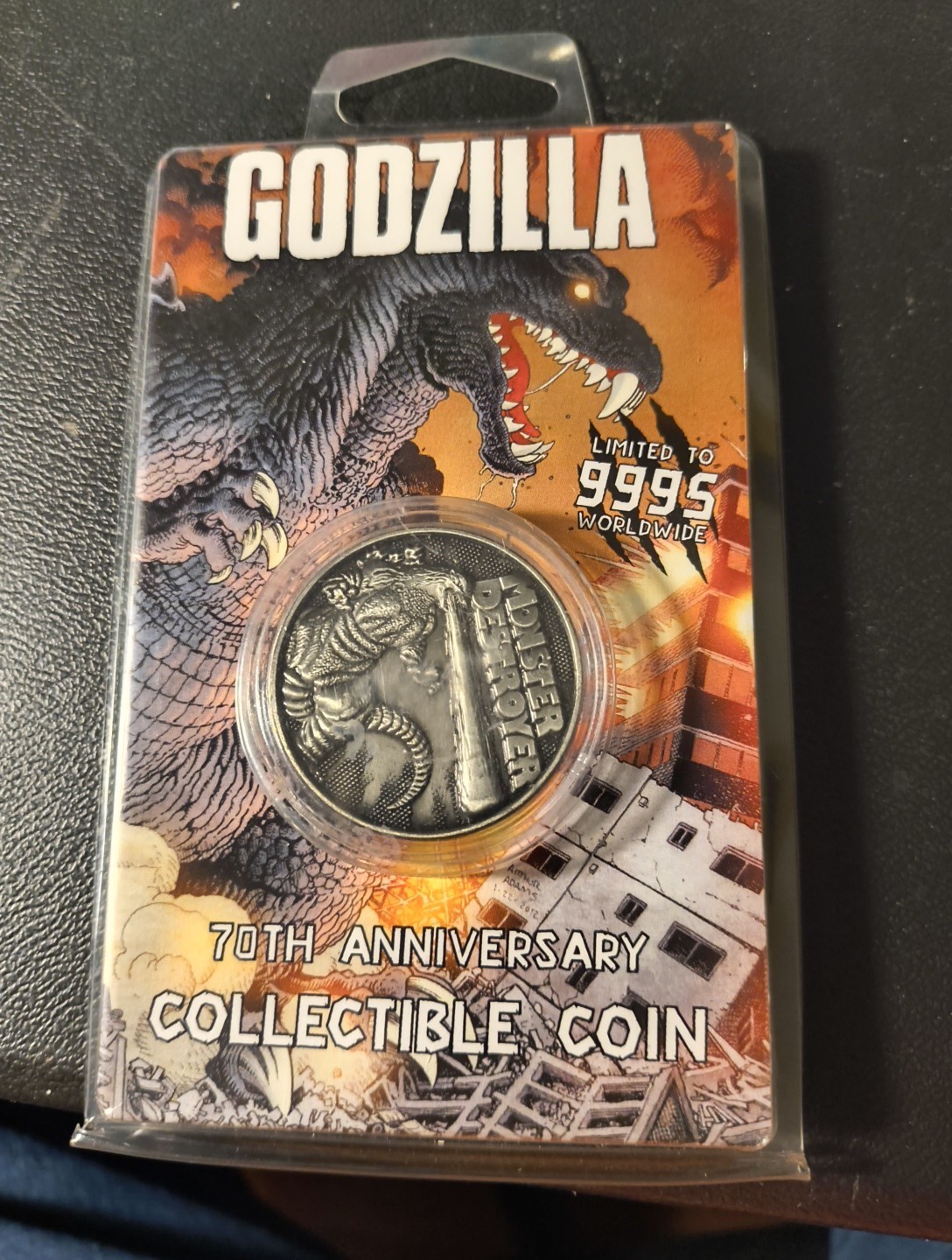 Godzilla 70th Anniversary Limited Edition Coin Official Token Figure Collectible