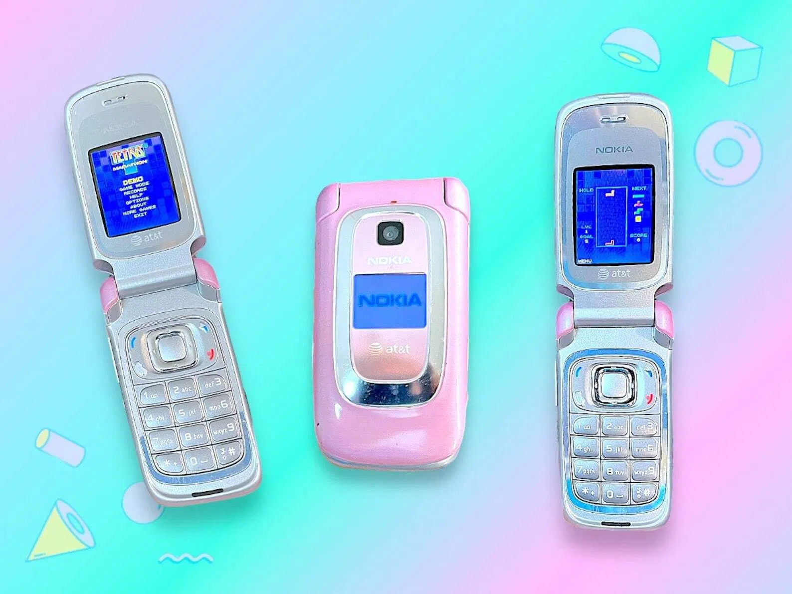 Vintage Y2K Pink Nokia Mobile Flip Cell Phone.Rare.Works!