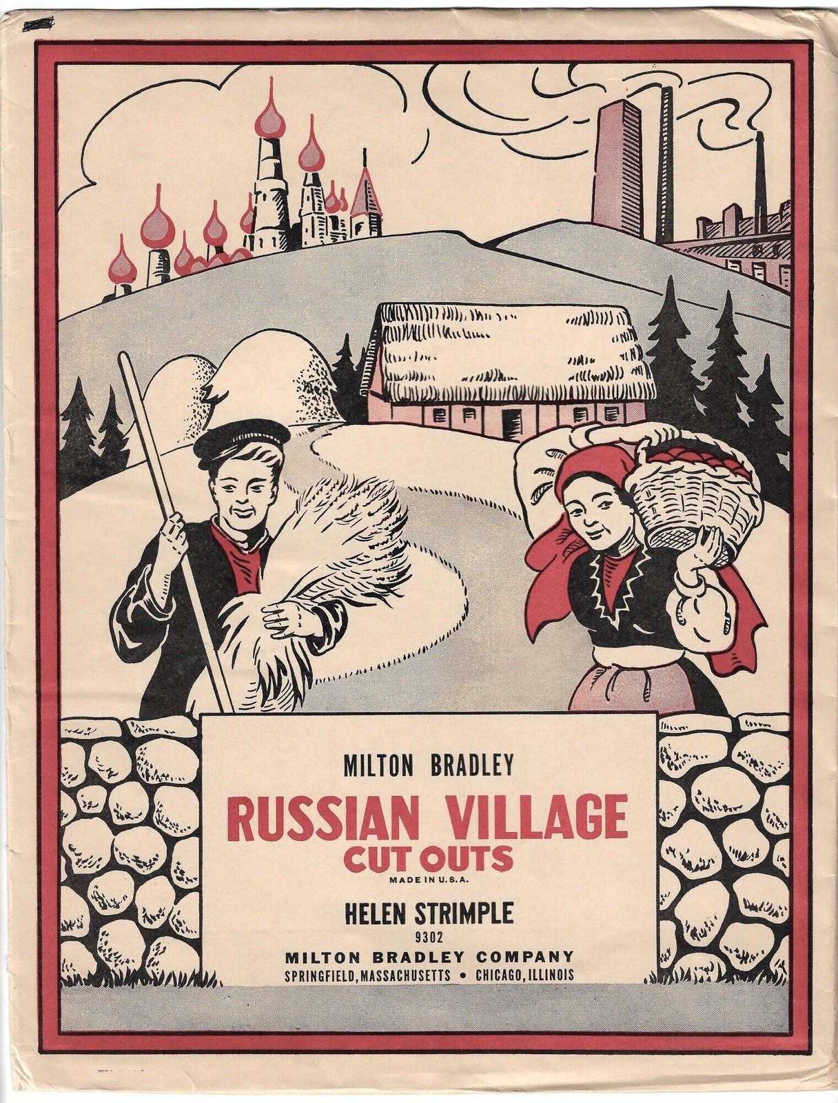 Russian Village Cut Outs 1946 Paper Dolls Toy