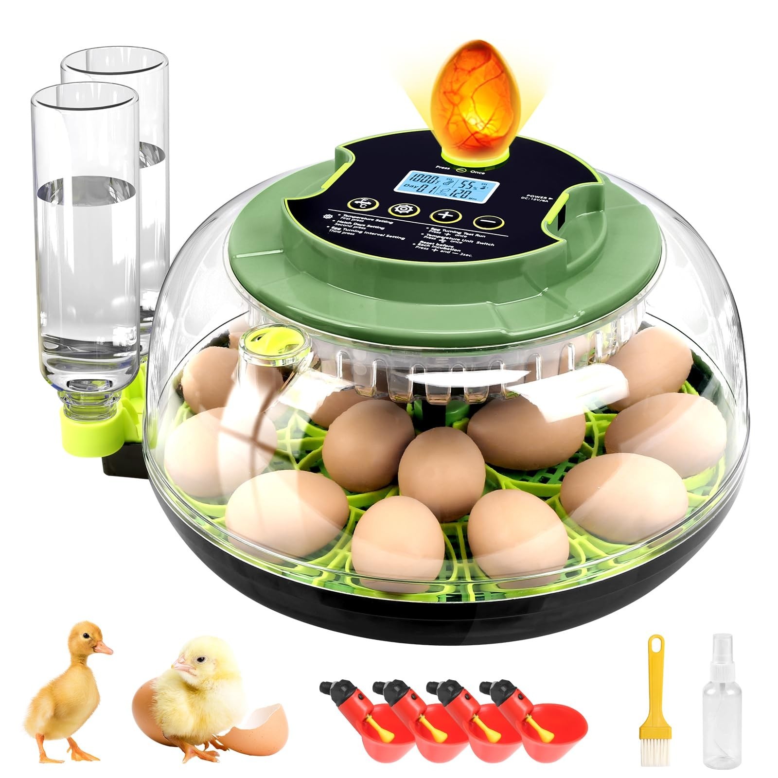 18 Egg Incubators for Hatching Eggs, Egg Incubator with Temperature Control, ...