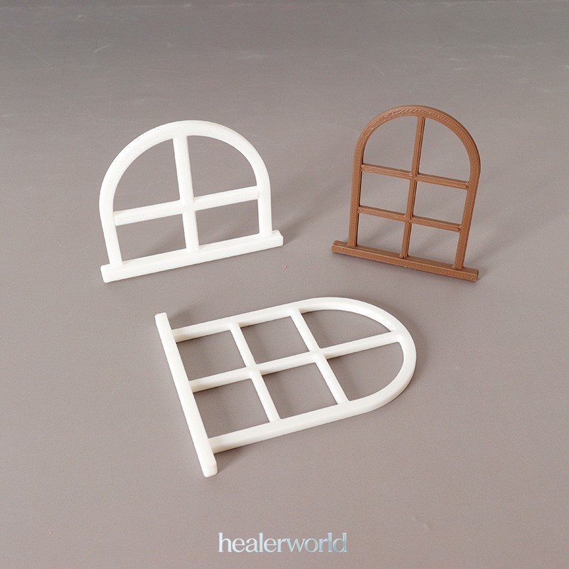 4PC 1:12 Miniatures Victorian Window Architecture For Dollhouse Vintage Palace