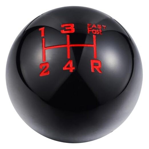 Ball Resin Car Gear Lever Shifter Knob 5 Speed Heavy Vehicle Shift Black 1