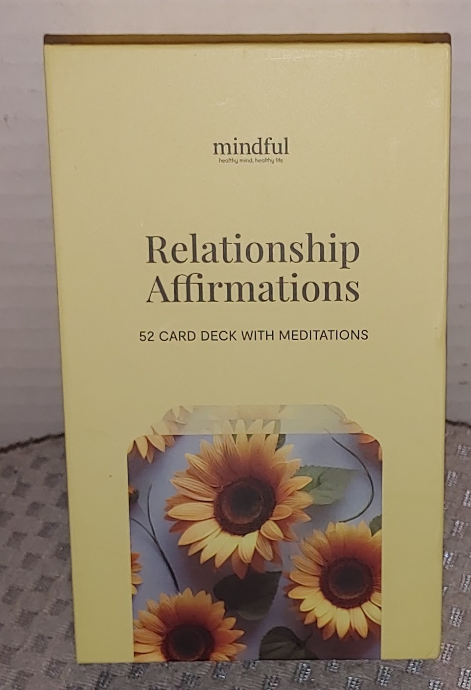 Mindful Relationship Affirmations 52 Deck With Meditations and Stand