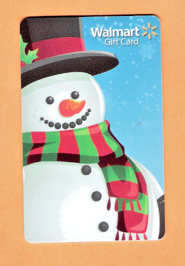 Collectible Walmart Gift Card - Snowman with Top Hat - No Cash Value - FD36226