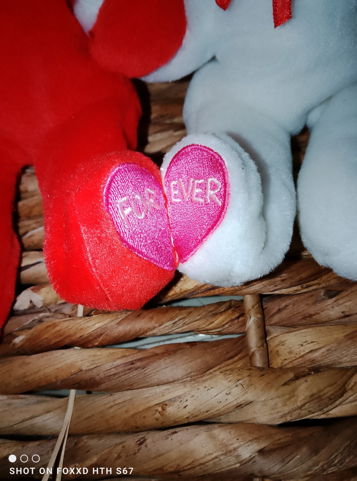 Ty Beanie Babies I Love U Red & White Plush Bears 2005