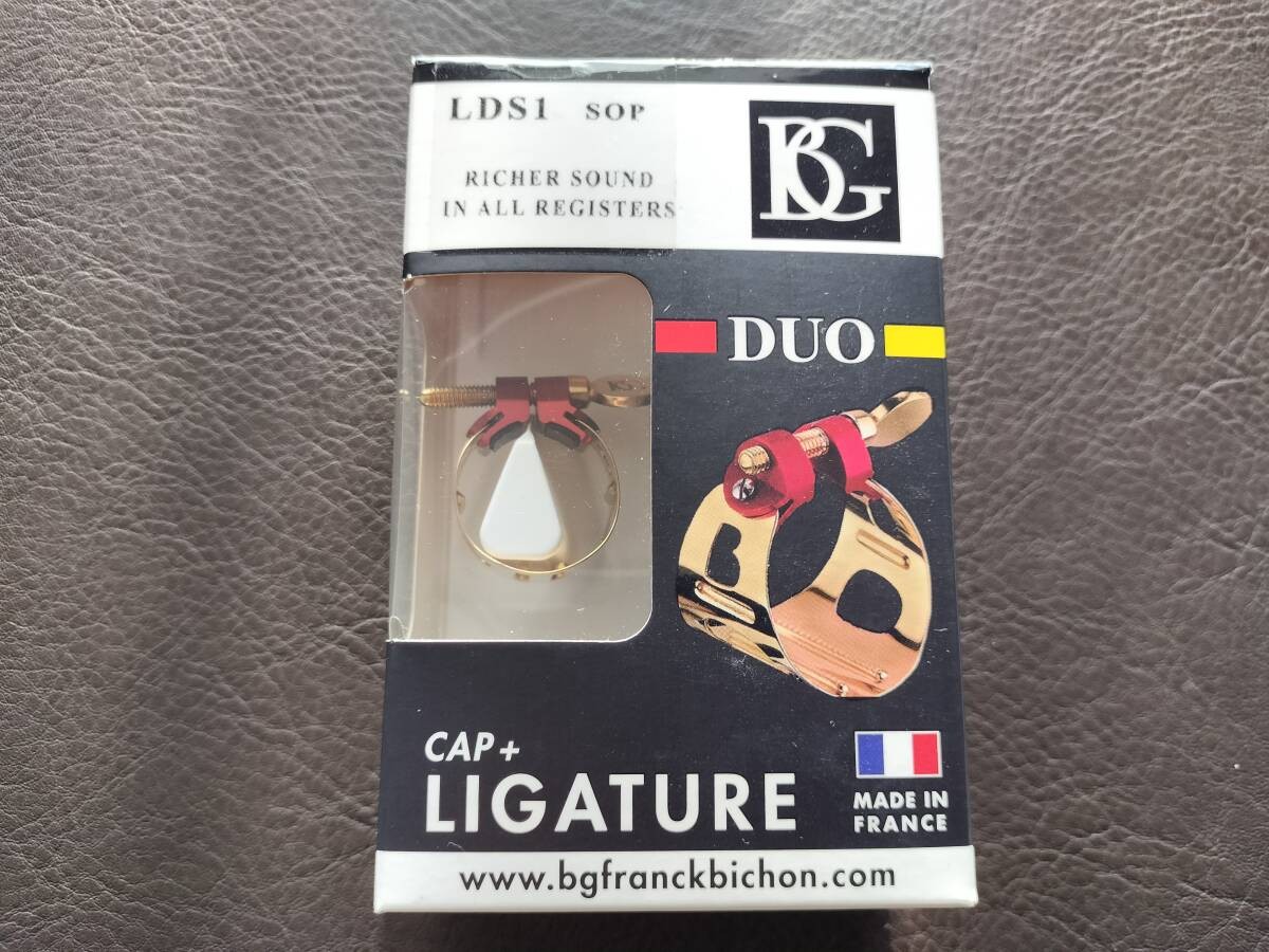 [Good condition] BG DUO LDS1 ligature soprano saxophone rubber gold plated 24K