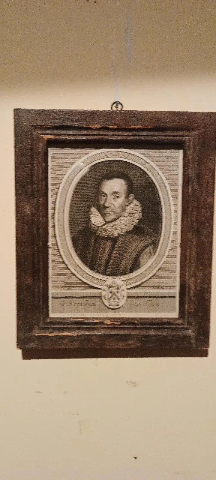LUBIN ENGRAVING FRANCE 18TH CENTURY - PORTRAIT OF PRESIDENT DE THOU - FRAME
