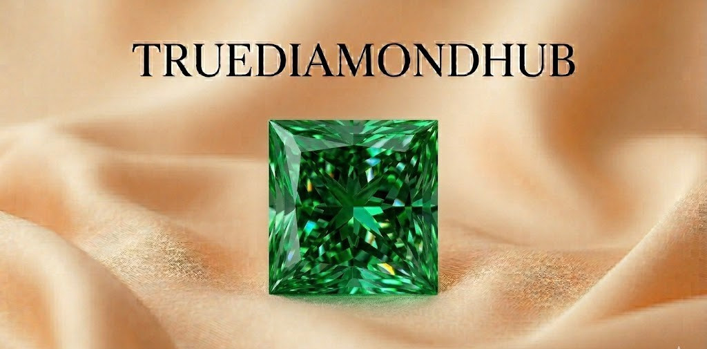 2 Ct Lab Grown Diamond Green Color Princess Cut D Grade VVS1 Certified