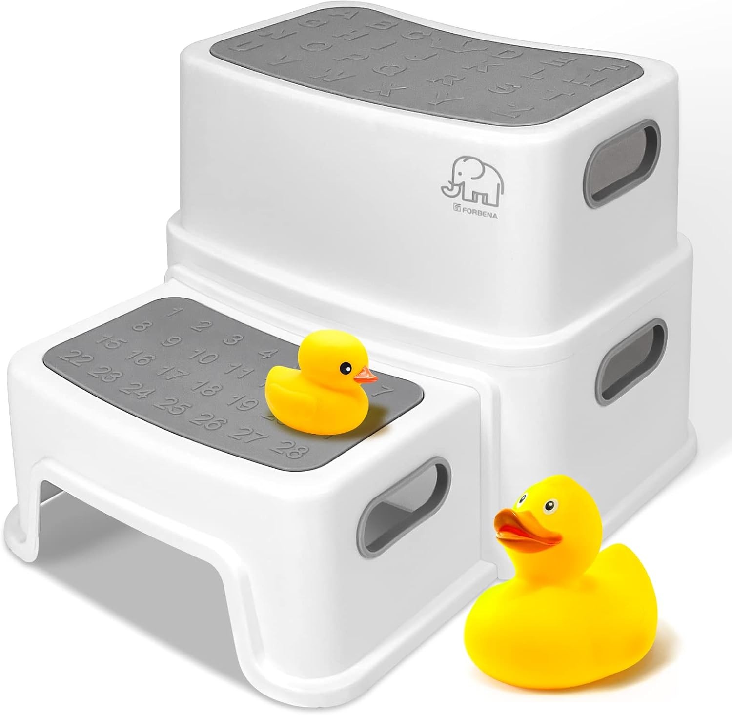 Forbena Toddler Step Stool for Bathroom Sink, 2 Step Stool for Kids Toilet Potty