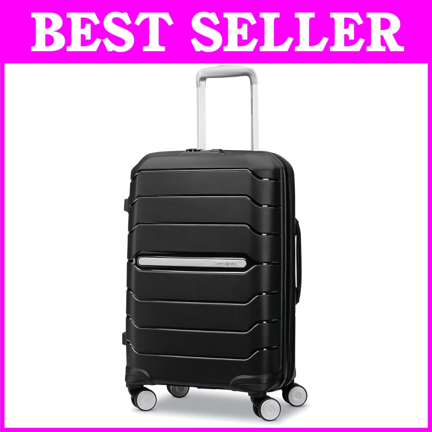 Black Hardshell Carry-On Suitcase - TSA, Airline-Approved
