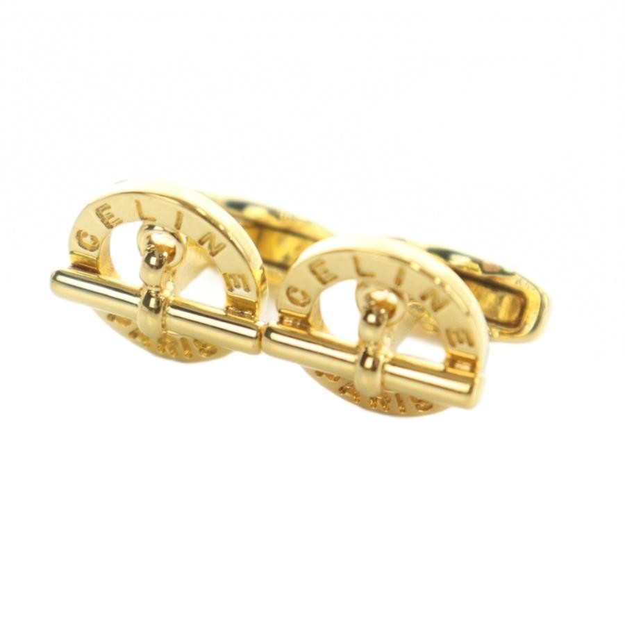 CELINE Logo Cufflinks Gold Men