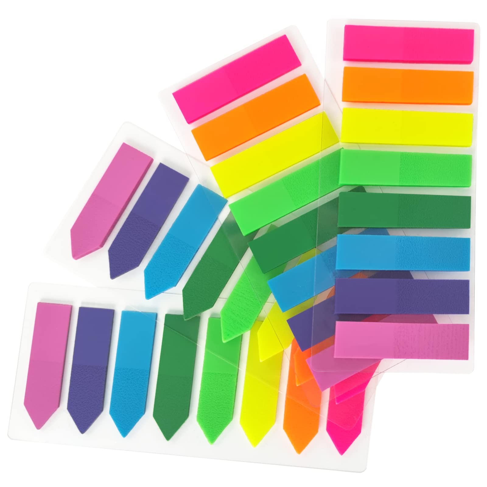 KICNIC Page Markers Colored Sticky Tabs 800 0.47 x 1.78 inches, Transparent 