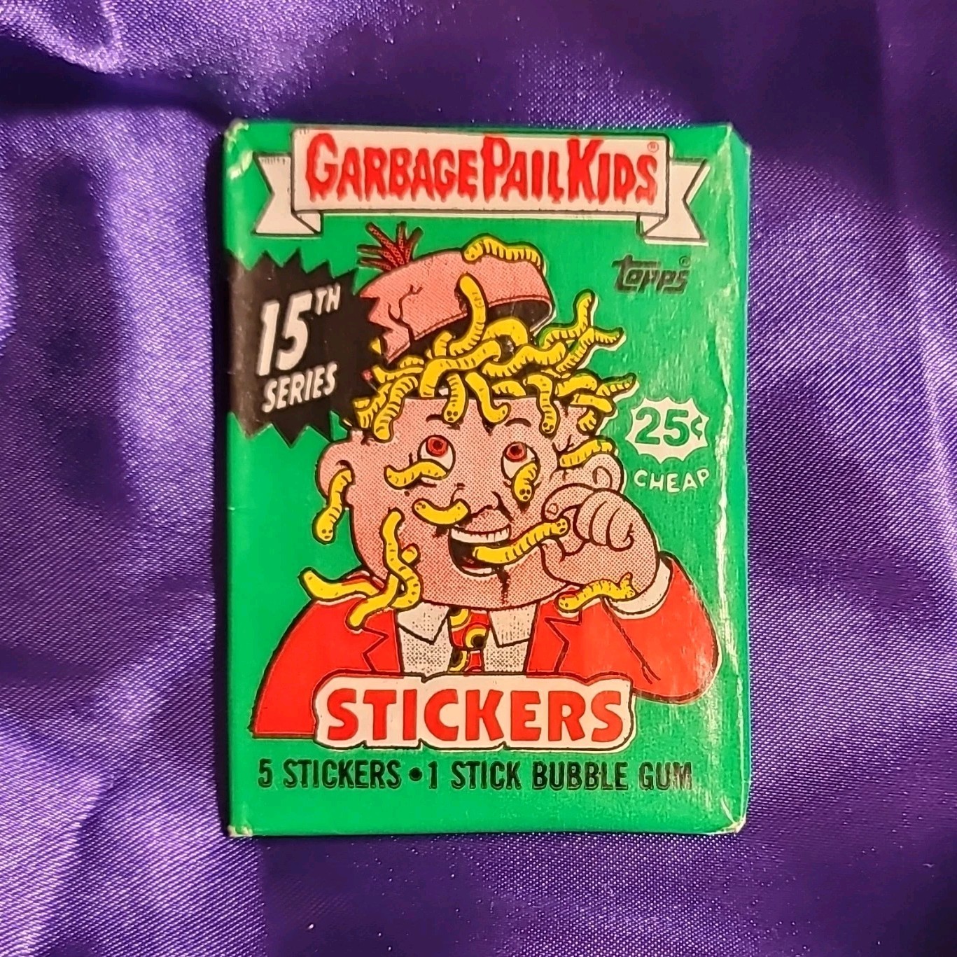 Topps Garbage Pail Kids 15th Series Sealed Sticker Pack 1988 5 Stickers