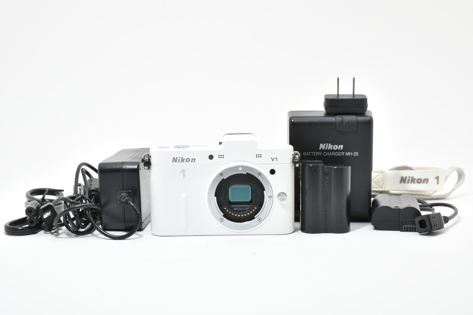 Exc Nikon 1 V1 Mirrorless Digital Camera Body Shutter Count2336 White 923