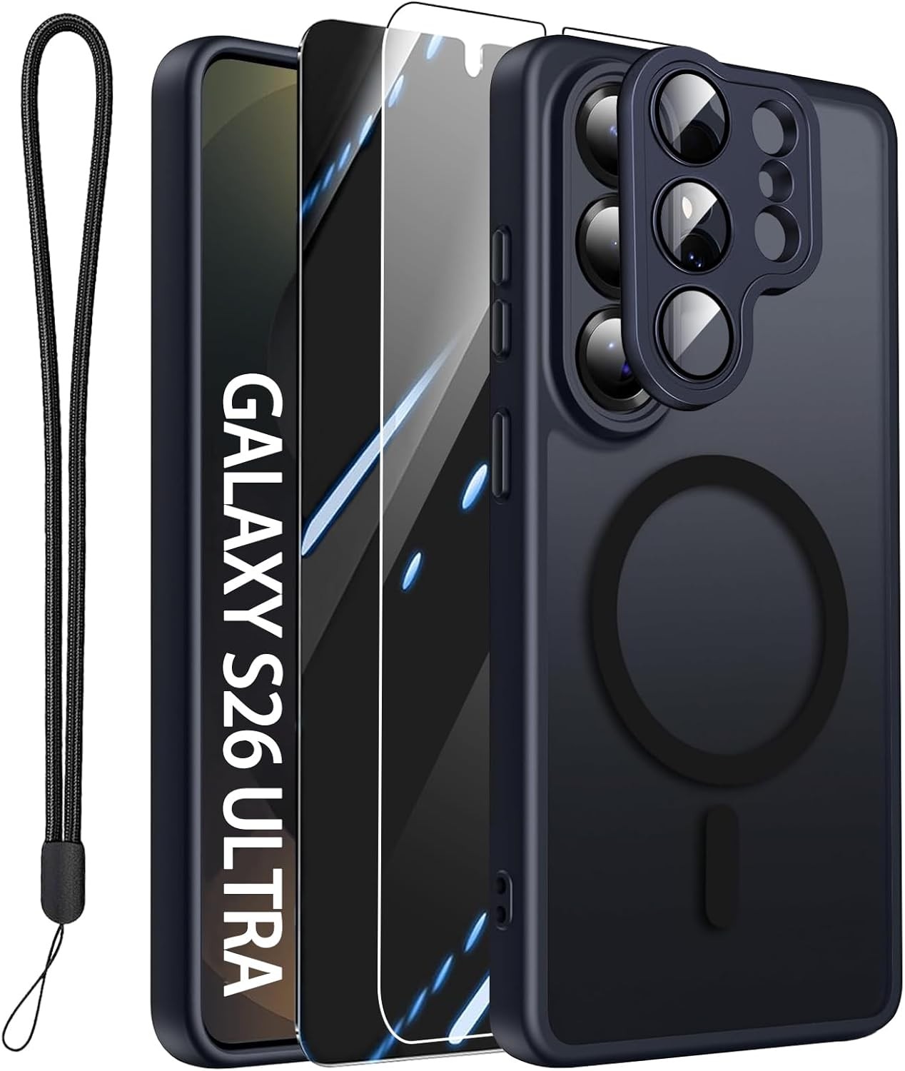 Magnetic Samsung Galaxy S26 Ultra Case with 2X Screen Protectors & Full Camera C