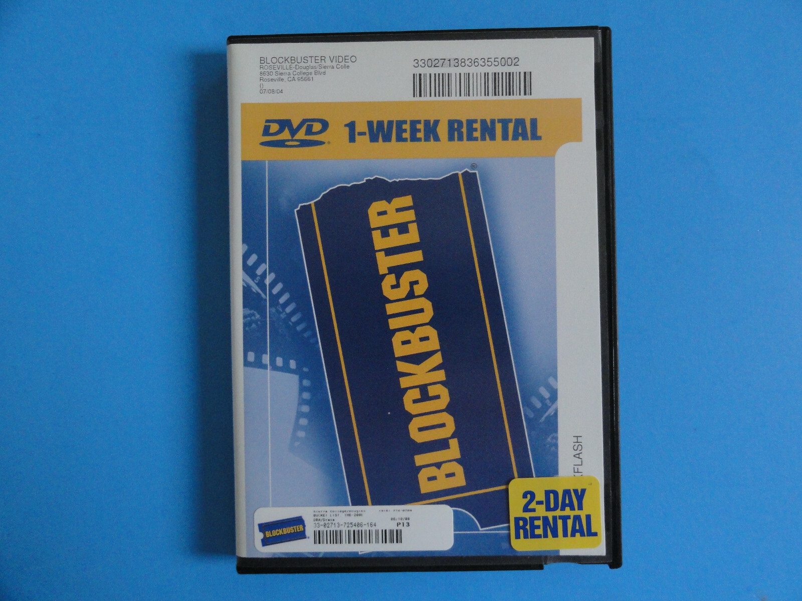 BLOCKBUSTER VIDEO STORE DVD RENTAL CASE "BACKFLASH"  - NO MOVIE INCLUDED