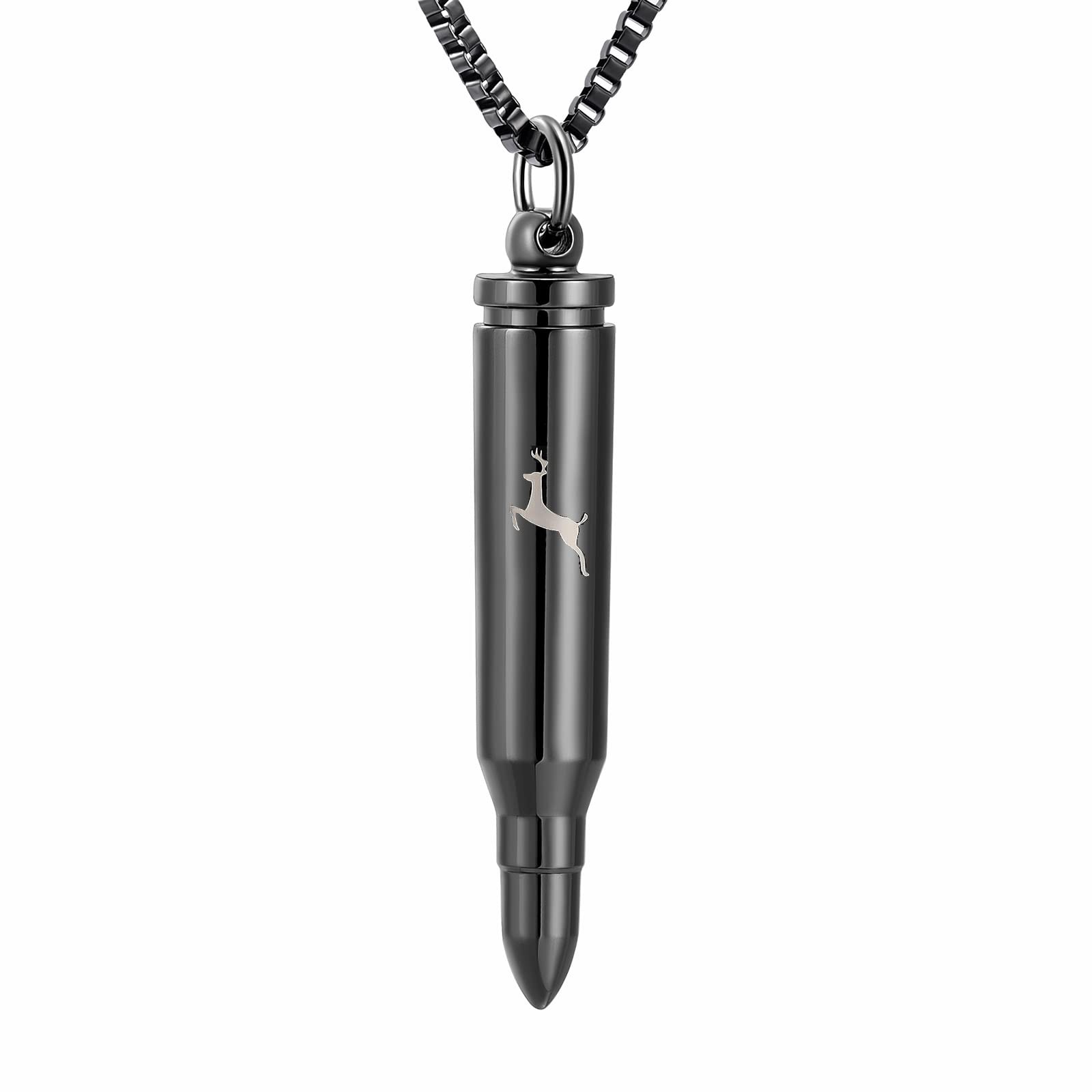Urn Necklaces for Ashes Bullet Shape Container Pendant Stainless Steel Keepsa...