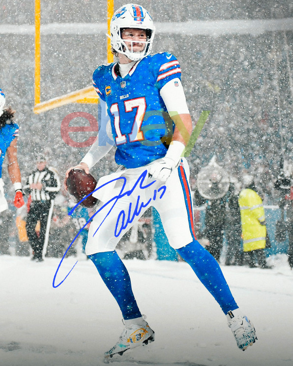 Josh Allen Auto 8x10 Signed Buffalo Bills Reprint Photo Snow Game Touchdown