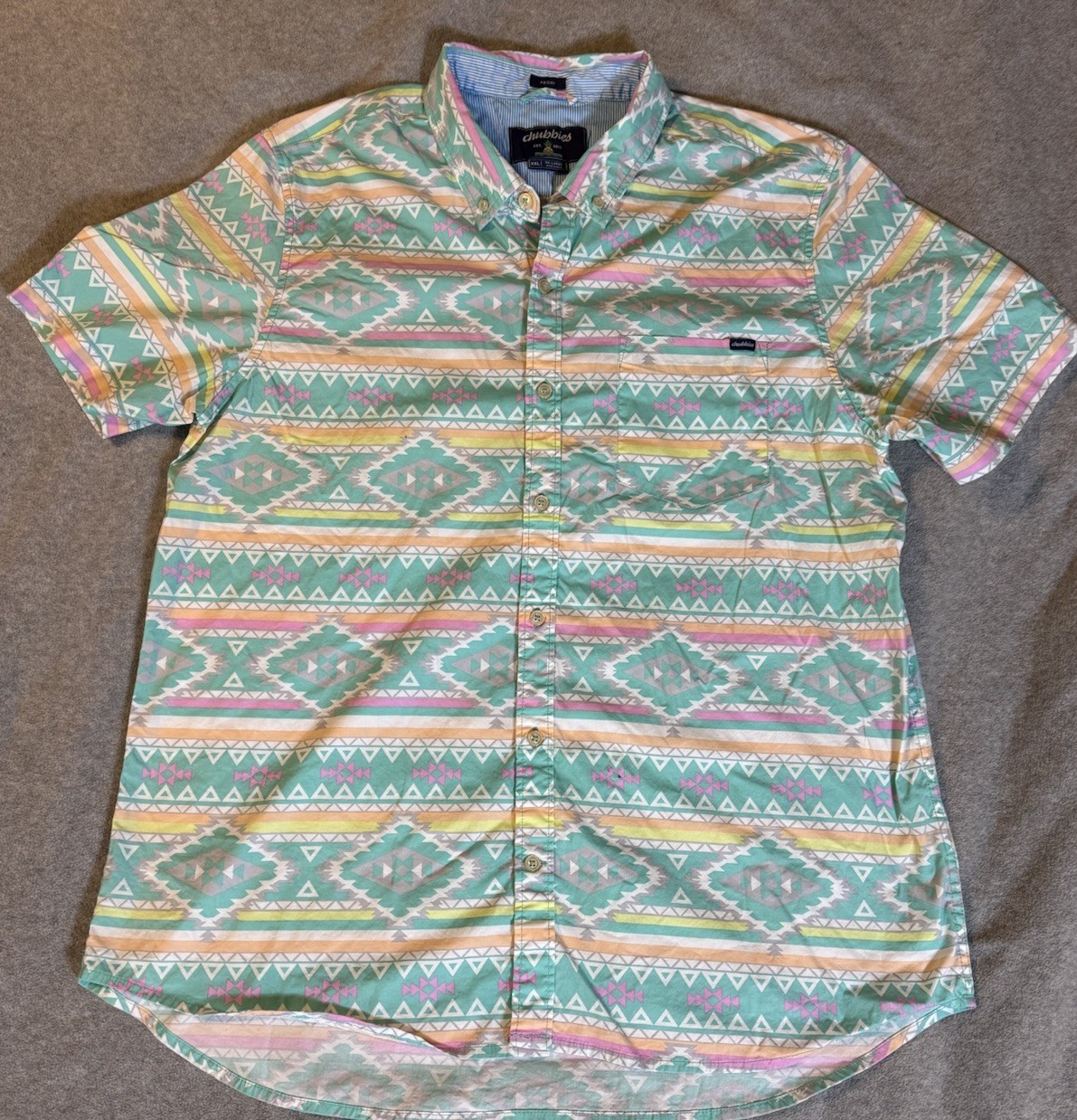 Chubbies Friday Shirt Mens XXL Aztec Beach Coastal Tropical Resort Wear